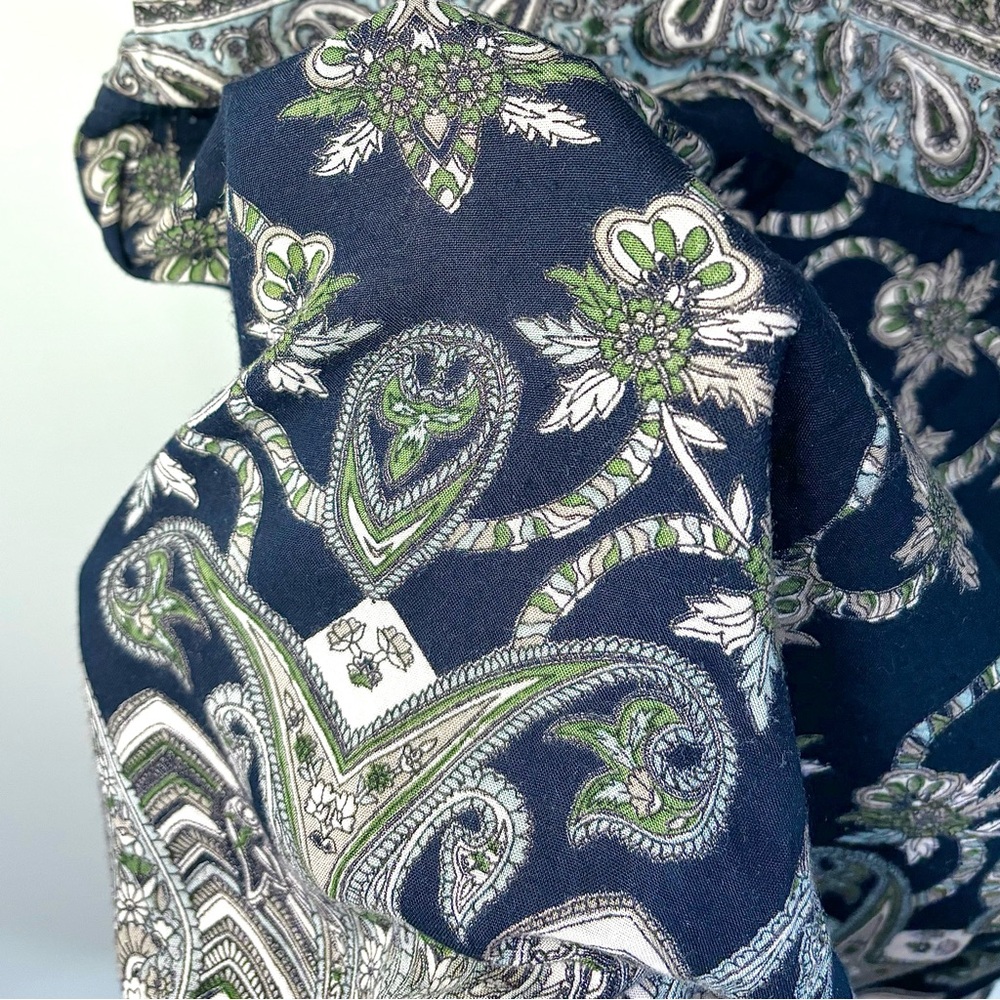 Paisley Print Empire Waist Women’s V-Neck Top M/L EUC - Picture 13 of 13